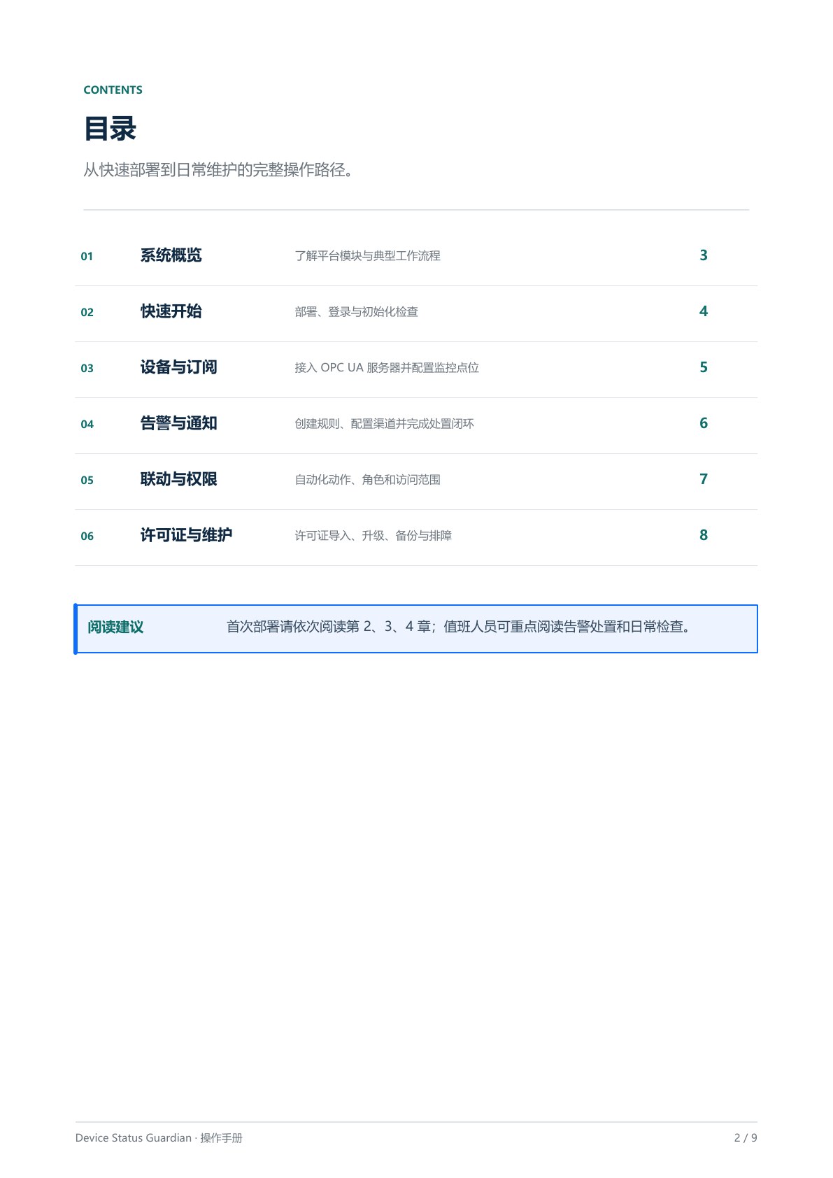 操作手册第 2 页